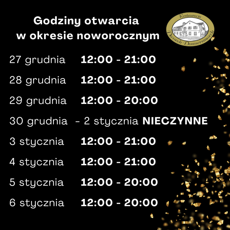 Read more about the article Godziny otwarcia w okresie noworocznym